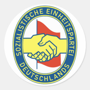 Pegatina Redonda Sozialistische Einheitspartei Deutschlands