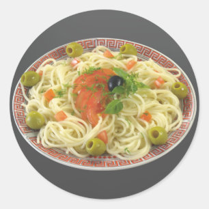 Pegatina Redonda Spaghetti