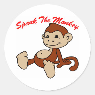 Pegatina Redonda Spank El Mono