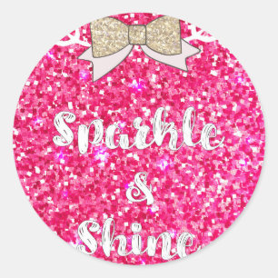 Pegatina Redonda Sparkle & Shine