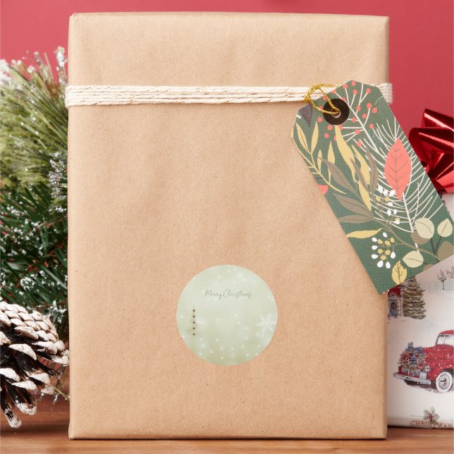 Pegatina Redonda Sparkling Christmas tree round stickers  (Vacaciones)