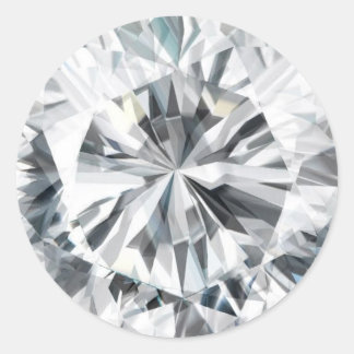 Pegatina Redonda Sparkling Diamond textura April Birthstone