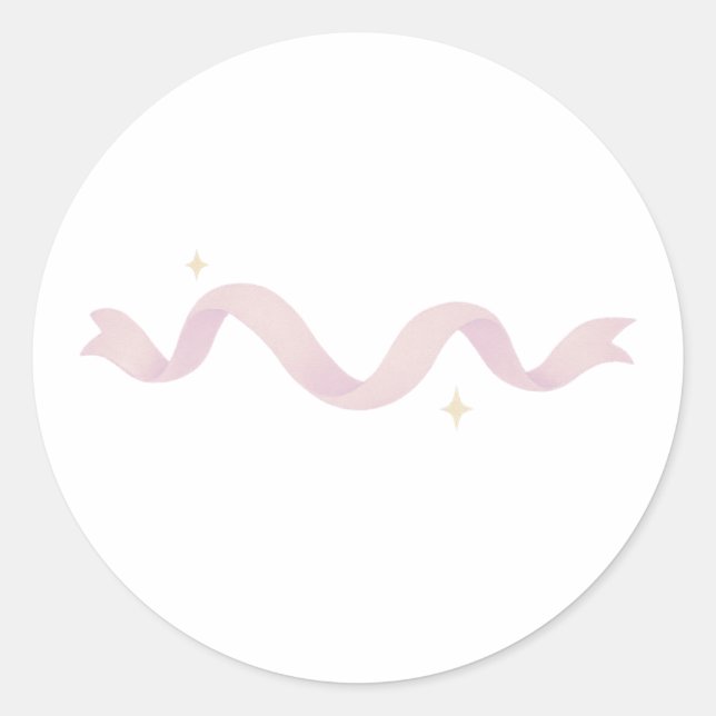 Pegatina Redonda Sparkling ribbon divider (Anverso)