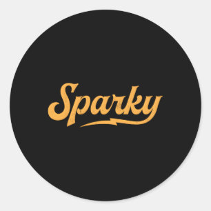 Pegatina Redonda Sparky Electrician Line Dad Novedad