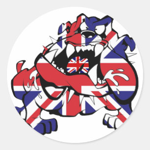 Pegatina Redonda Special Bulldog Británica