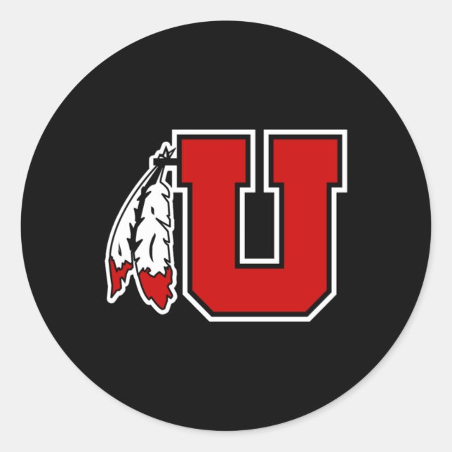 Pegatina Redonda Special Logo Utah Utes Sticker  (Anverso)