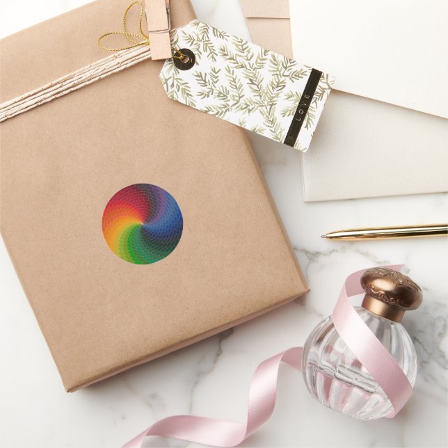 Pegatina Redonda Spectrum wheel made of bricks (Regalar)