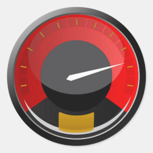 Pegatina Redonda Speedómetro