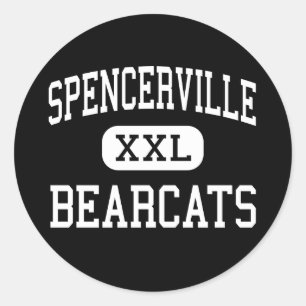 Pegatina Redonda Spencerville - Bearcats - High - Spencerville Ohio