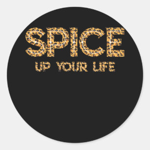 Pegatina Redonda Spice Up Your Life Leopard