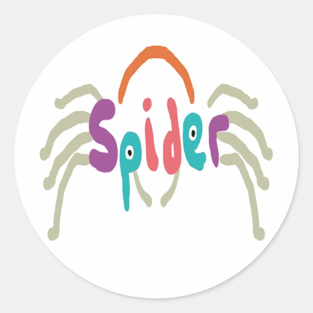 Pegatina Redonda Spider (Anverso)