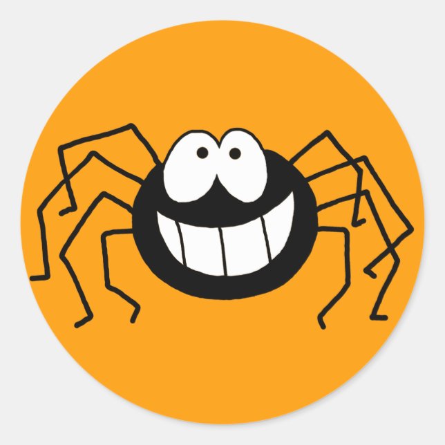 Pegatina Redonda Spider (Anverso)