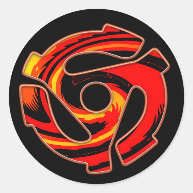 Pegatina Redonda Spider de 45 RPM (Anverso)