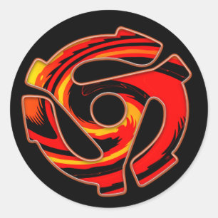 Pegatina Redonda Spider de 45 RPM