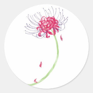 Pegatina Redonda Spider Lily