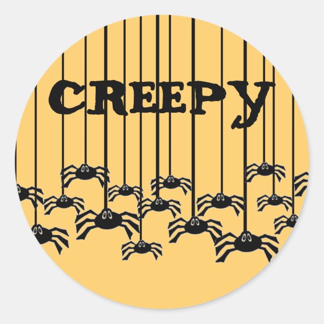 Pegatina Redonda Spider Web (Anverso)