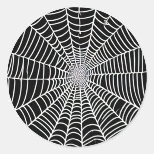Pegatina Redonda Spider Web