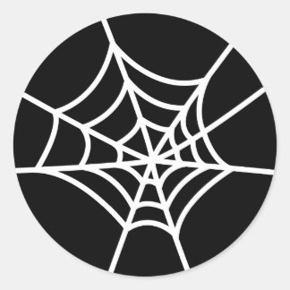 Pegatina Redonda Spider Web