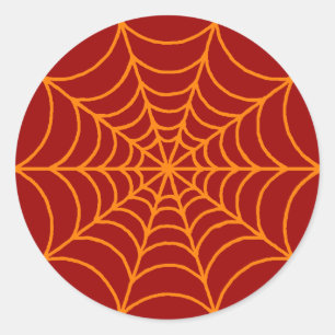 Pegatina Redonda Spider Web