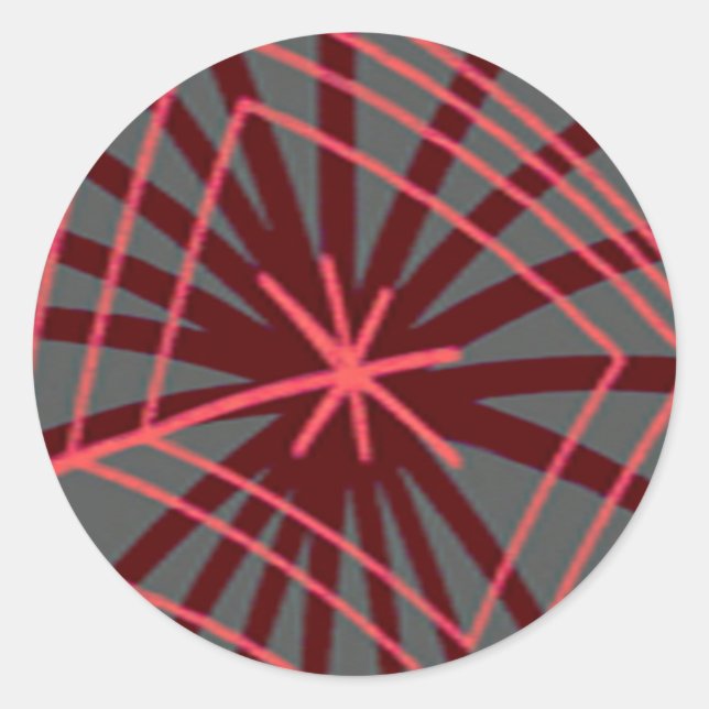 Pegatina Redonda Spider Web Spiderweb Exotic Design (Anverso)