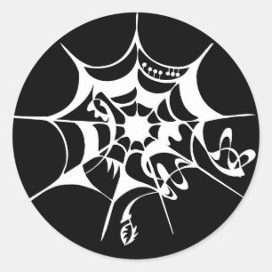 Pegatina Redonda Spiderweb