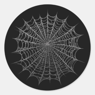 Pegatina Redonda Spiderwebs Spider Web Halloween