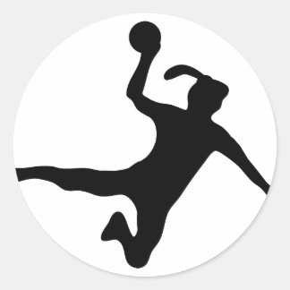 Pegatina Redonda spielerin handball frauenhandball