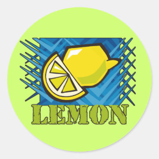 Pegatina Redonda Spiky Lemon