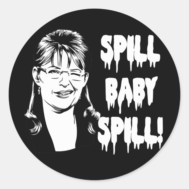 Pegatina Redonda Spill Baby Spill (Anverso)