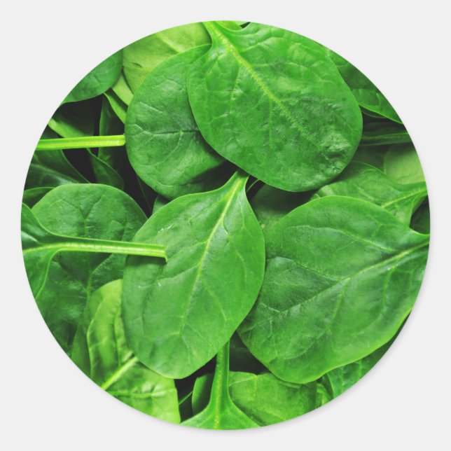 Pegatina Redonda Spinach (Anverso)