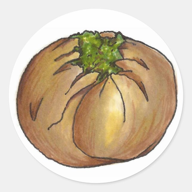 Pegatina Redonda Spinach Knish Jewish Deli NYC Food Cooking Foodie (Anverso)