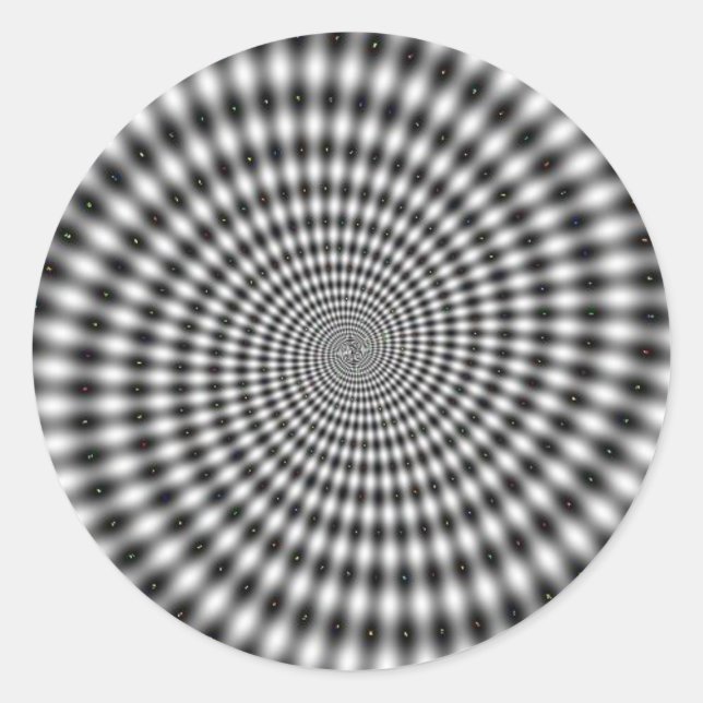 Pegatina Redonda Spinner Swirl (Anverso)