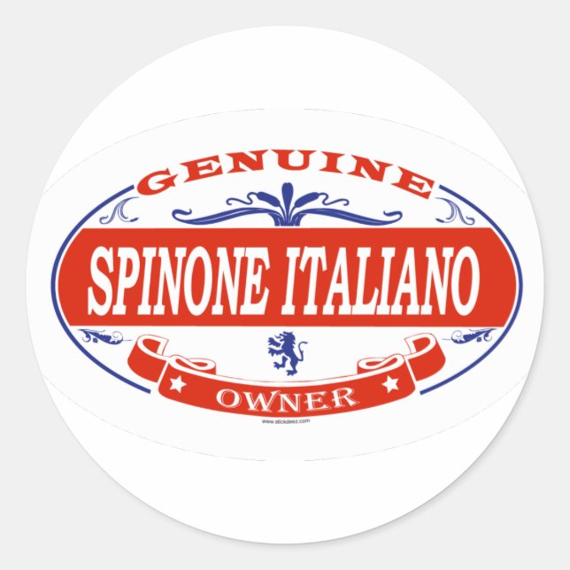 PEGATINA REDONDA SPINONE ITALIANO_ (Anverso)