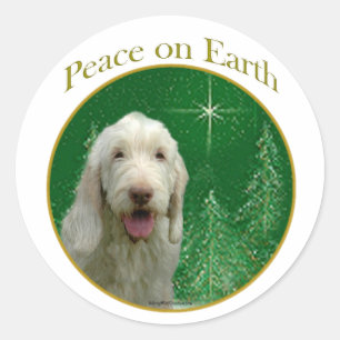 Pegatina Redonda Spinone Italiano Peace