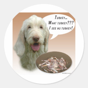 Pegatina Redonda Spinone Italiano Turkey