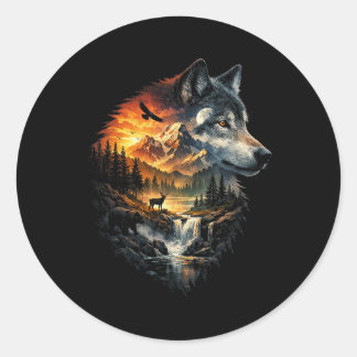 Pegatina Redonda Spirit of the Wilderness