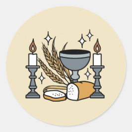 Pegatina Redonda Spiritual Faith and Grace – Uplifting Christian