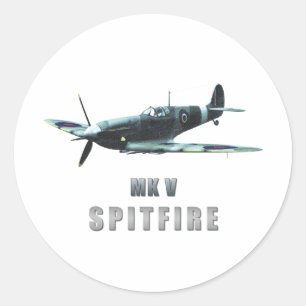 Pegatina Redonda Spitfire