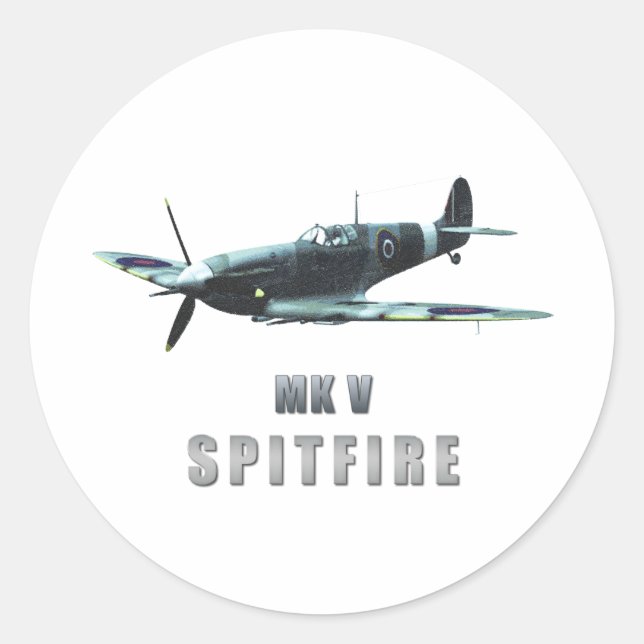 Pegatina Redonda Spitfire (Anverso)