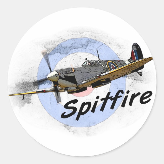 Pegatina Redonda Spitfire (Anverso)