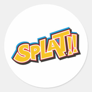 Pegatina Redonda Splat Personalizado Bang Boom