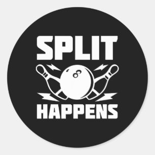 Pegatina Redonda Split tiene un divertido Chiste de bolos