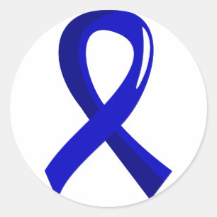 Pegatina Redonda Spondylitis Ankylosing Blue Ribbon 3