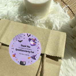 Pegatina Redonda Spooktacular Gracias A Cuidado Fantasma Halloween 