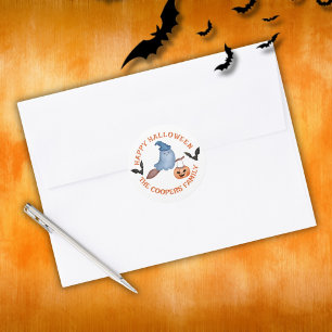 Pegatina Redonda Spooky Boo Happy Halloween