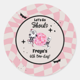 Pegatina Redonda Spooky Ghoul Halloween Any Age Birthday