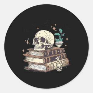 Pegatina Redonda Spooky Spell Books