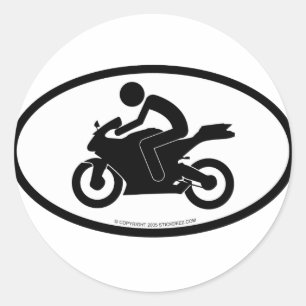 Pegatina Redonda Sportbike