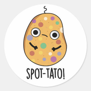 Pegatina Redonda Spot-tato Funny Potato Pun