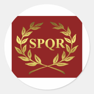 PEGATINA REDONDA SPQR